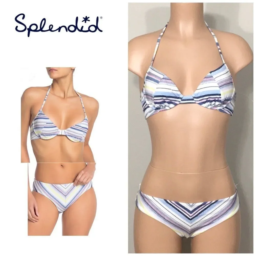 SPLENDID striped bikini. NWOT
